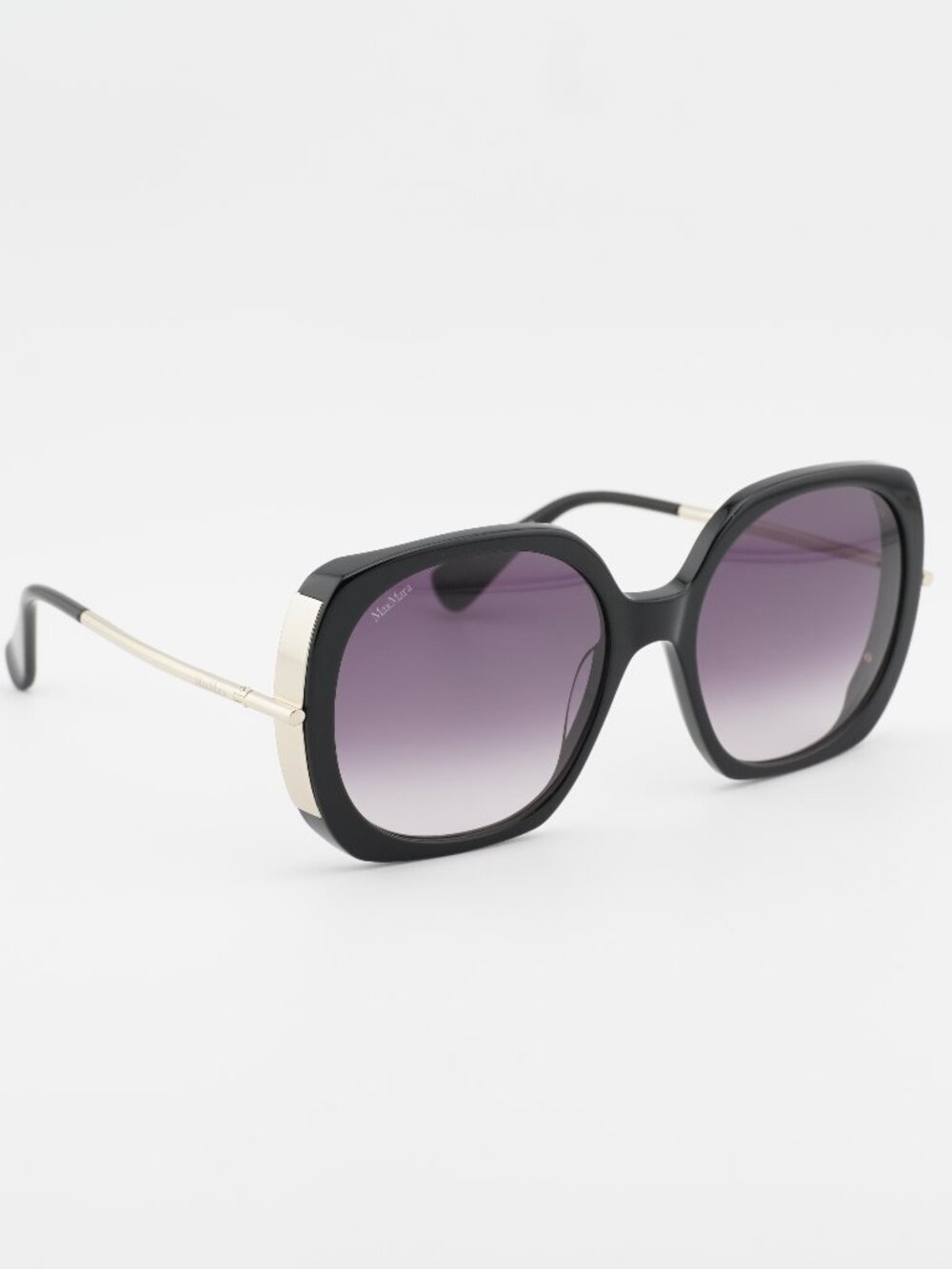 Max Mara MALIBU9 MM0079 01B Sunglasses Black Butterfly Frame, Smoke Lenses